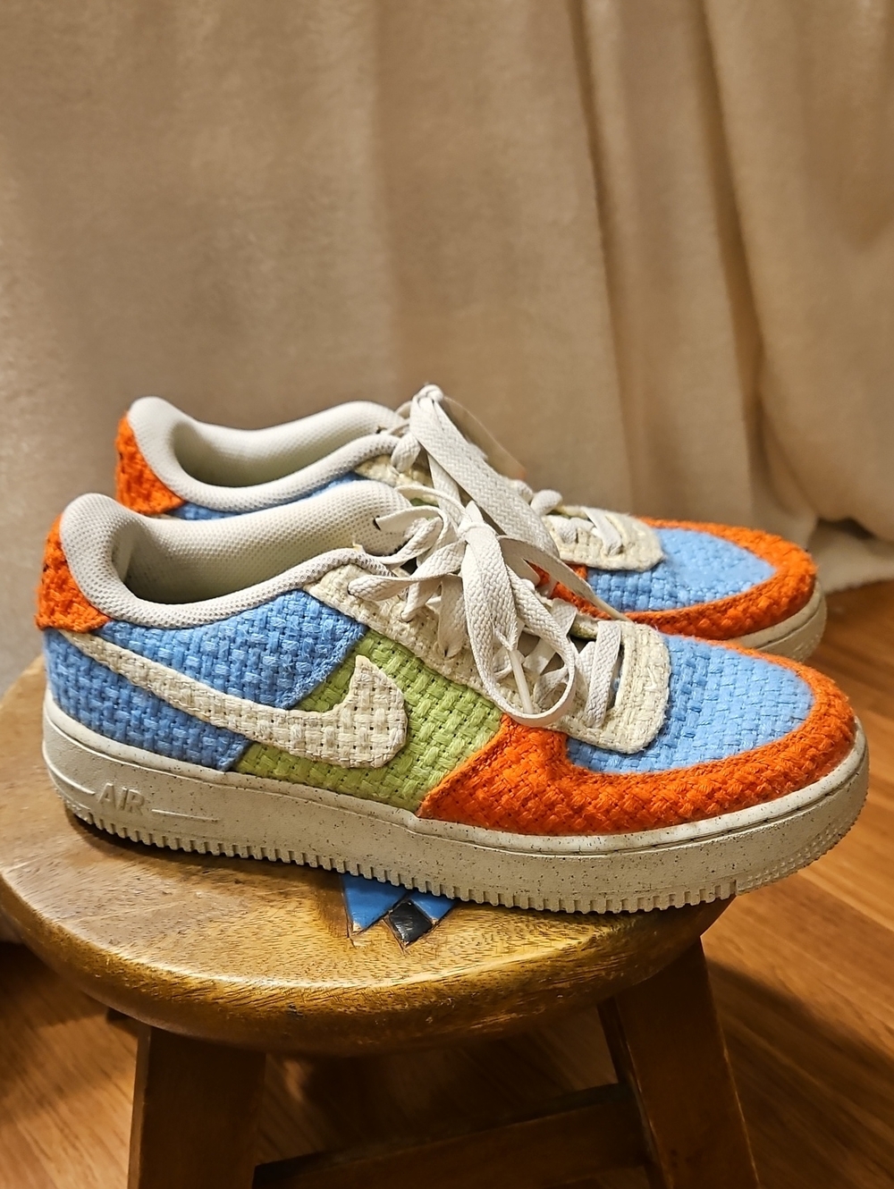 Nike Air Force 1 Low LV8 Next Nature Hemp Multi Color Shoes Size 7Y